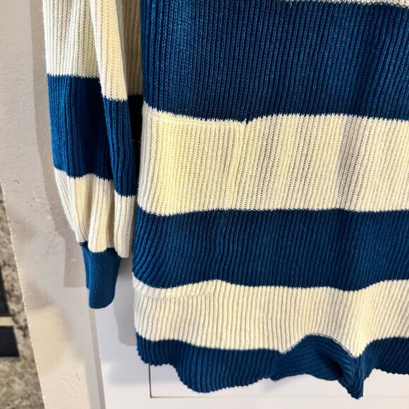 Free People FP Beach Picnic Striped Linen Cotton Sweater Knit Romper XS - Picture 7 of 9